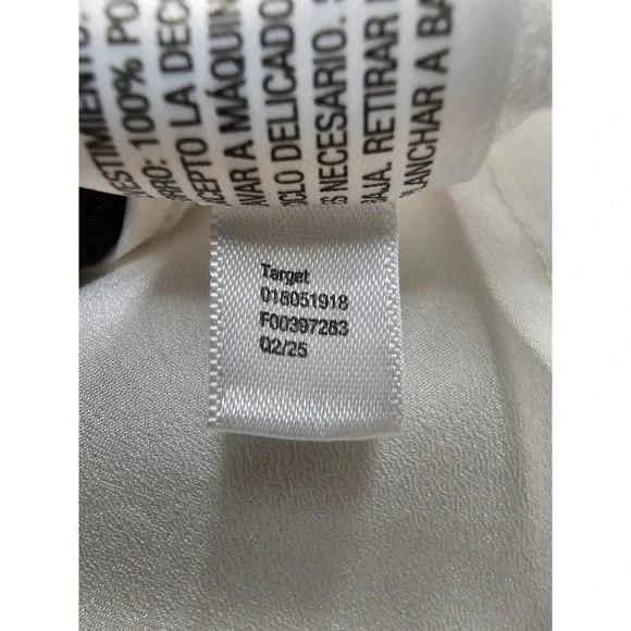 A New Day Cream Lace Trim Midi Slip Skirt Womens L Textured Satin 018051918 NWT - Picture 6 of 7